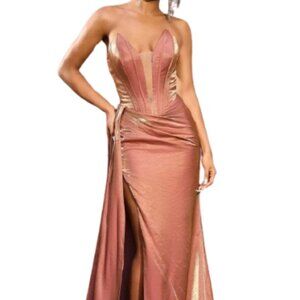 NWT Portia & Scarlett PS24634E Corset Formal Gown Bronze Size 16